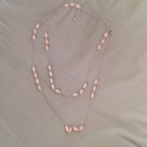 Beautiful peach colored stone necklace
